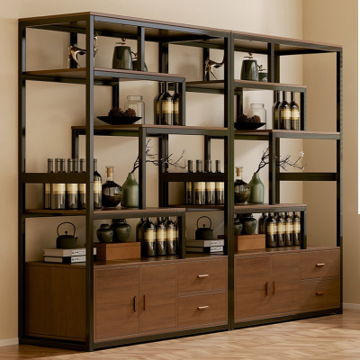  棠溪塘酒柜靠墙客厅展示柜商用酒架家用柜子储物柜饭店新中式