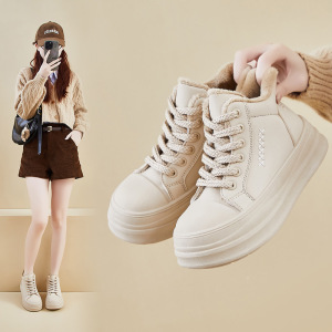 冬季加绒小白鞋新款韩版ins女学生厚底板鞋休闲保暖XQ-T2686