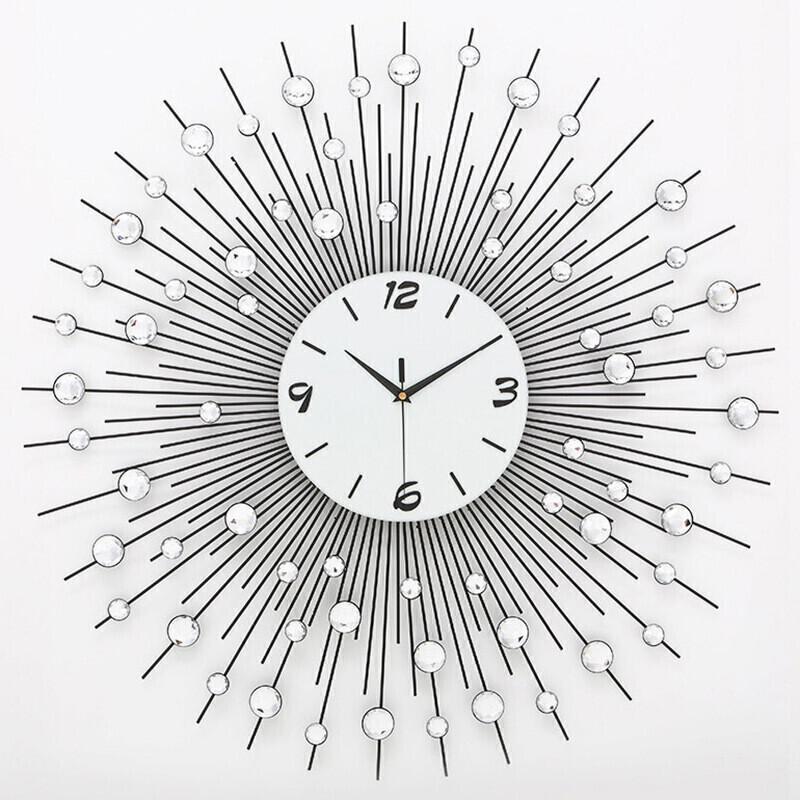 现代客厅挂钟钟表欧式个性时钟静音石英钟批60/65厘米