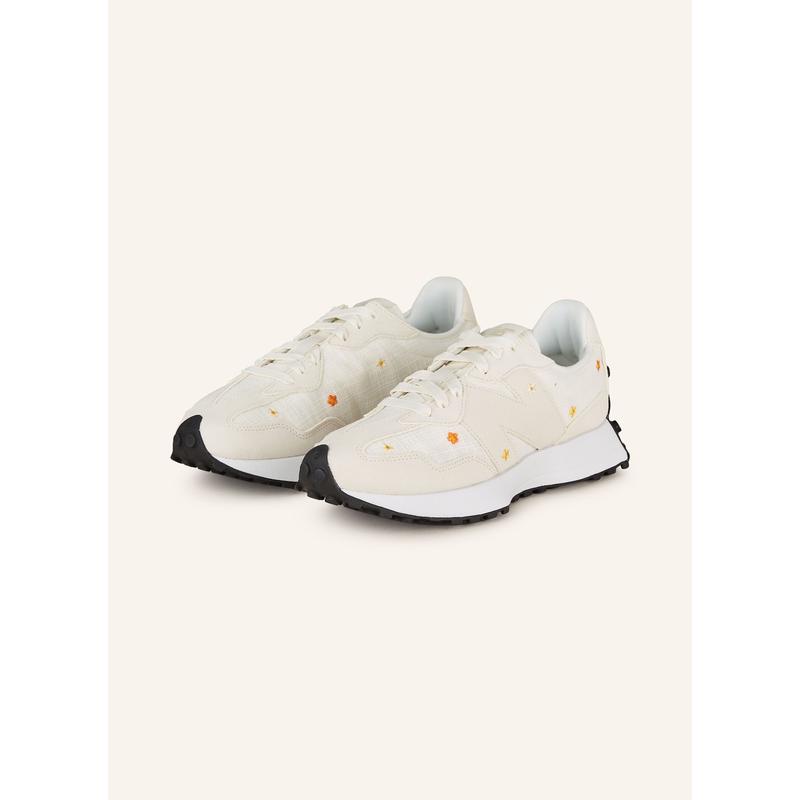 新百伦(New Balance)女款复古跑鞋绒面革拼接花卉刺绣舒适防滑耐