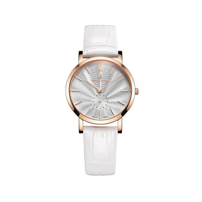 依波路(ernest borel)瑞士腕表 音韵系列 白色皮带 女士石英手表/瑞表