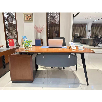 匡大办公桌1.8米油漆班台桌轻奢风转角办公桌HM21-B1800