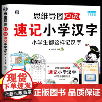 小学生思维导图速记汉字升级版生字开花汉字速记识字书幼儿启蒙认字卡片趣味拼图轻松儿童学字神器练习本练习册手卡语文生字预习卡