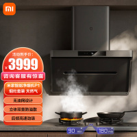 小米(MI)米家抽油烟机净烟机P1 烟灶套装 侧吸智能空气净化吸油烟机家用变频大吸力燃气灶MJ04CY(天然气)