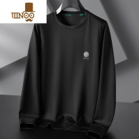 YANXU新款大码卫衣男圆领休闲套头打底衫简约上衣胖子宽松长袖T恤