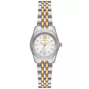 Michael Kors 女士迷你三眼石英防水不锈钢腕表mm小码叠戴百搭 Two-Tone