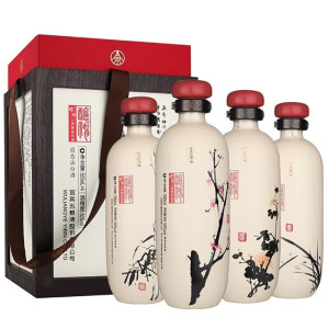 五粮液股份酿神梅兰竹菊50度500ml*4瓶纯粮食浓香型白酒送礼佳品