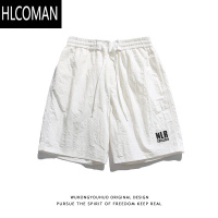 HLCOMAN街头嘻哈机能风运动短裤男潮牌宽松阔腿休闲糖果色五分裤