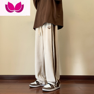 七斓灯芯绒美式复古裤子男款高街vibe垂感潮牌直筒运动休闲长裤