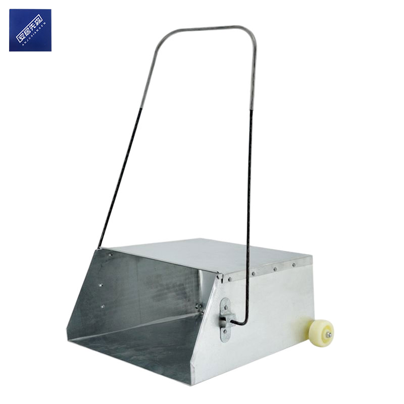 安居先森带提手带轮加厚铁簸箕铁皮原色