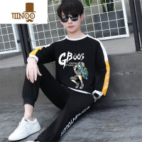 YANXU青少年卫衣套装男2023新款大童男装帅气初中学生高中生秋装