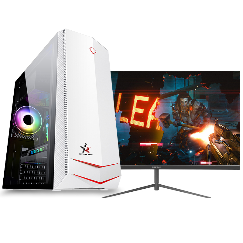 铭能 i9级十核E5-2670V2/RX550独显/16G内存/480G固态硬盘 台式机 DIY组装机 台式电脑 商务家用办公组装电脑学生电脑台式娱乐股票游戏电脑主机+24英寸全套