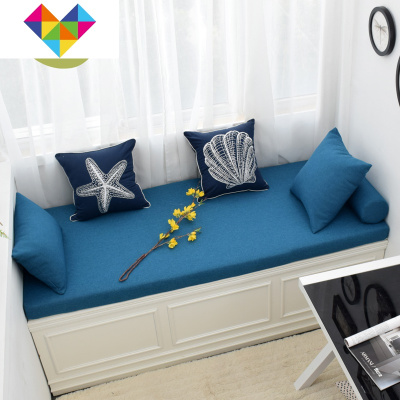 海绵飘窗垫窗台垫定做简约现代卡座定制榻榻米垫北欧阳台沙发垫子御蓝锦
