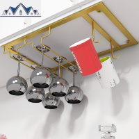 红酒杯架倒挂家用悬挂高脚杯架马克杯架勺子架酒架厨房挂架收纳架 三维工匠