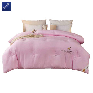 安居先森抗菌摩卡芙牛奶大豆纤维被加厚冬款200*230cm D2120 粉色 2.0*2.3m