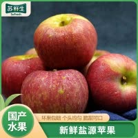 [苏鲜生]四川凉山盐源丑苹果 净重5斤 大果 单果75-80mm 箱装 当季 新鲜水果