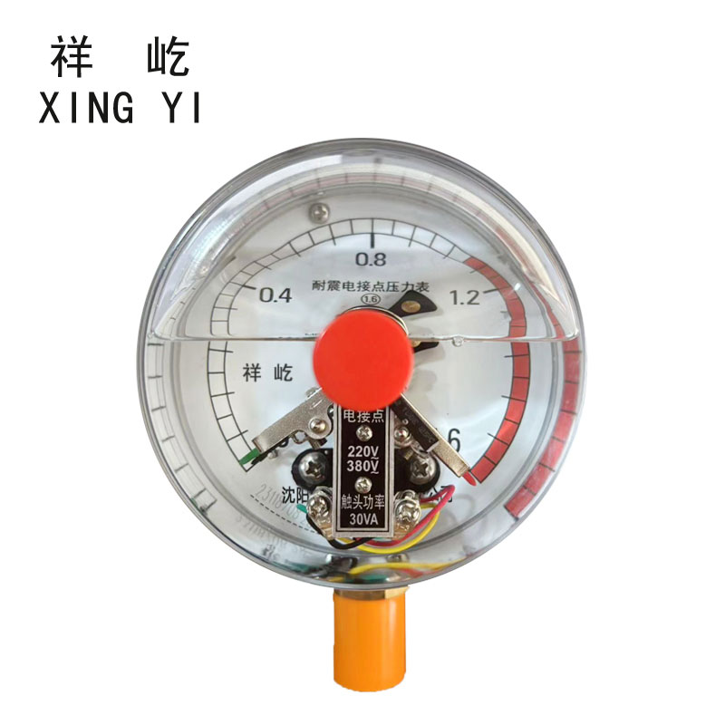 祥屹+抗震耐震电接点压力表检测定制型+YNXC100 +块