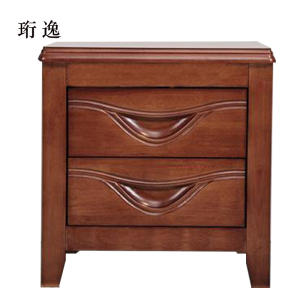 珩逸床头柜简约现代卧室床边储物柜升级款胡桃色50*41*50cm