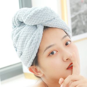 []干发帽女 吸水 包头巾浴帽可爱儿童长发干发毛巾2条装