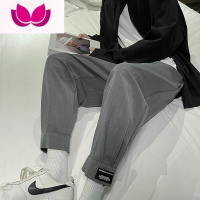 七斓高级感炸街裤子男款ins痞帅西裤ulzzang裤子束脚工装休闲长裤