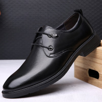 头层牛皮男鞋韩版英伦正装商务皮鞋男士尖头结婚鞋子轻潮商务_973