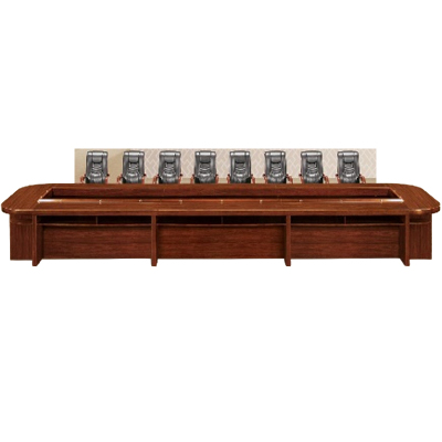 大央会议桌H-8080 8000W*2200D*760H(双层) 办公家具会议桌长方形大型长桌简约现代会议室洽谈桌