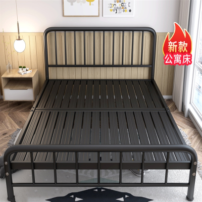  床阿斯卡利1.8米铁艺床铁床双人床1.5米宿舍单人北欧网红现代简约床架铁架