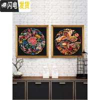 三维工匠十字绣线绣满绣2019新款绣客厅家用中国风龙凤呈祥小幅手工自己绣 生态棉[6510雅菊]尺寸60*60厘米