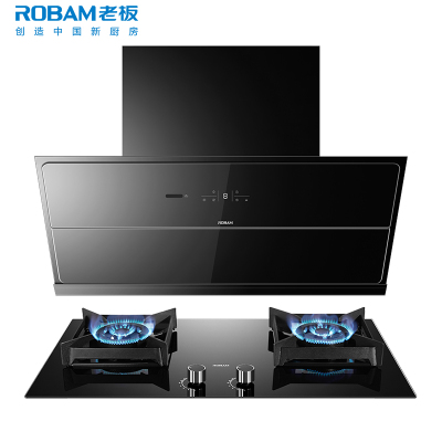 [变频]老板(ROBAM)烟灶套餐两件套 侧吸触控式25立方抽油烟机+4.7kW灶具套餐厨电套装28X6ST+37B5X