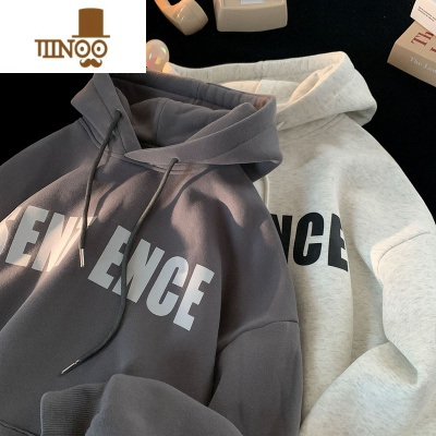 YANXU卫衣男款连帽美式高街衣服秋季oversize潮牌帽衫男款外套