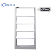 酷美智悦 钢制双面书架 1000*450*2000mm 个