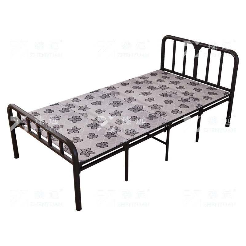 臻远 ZY4052515 钢木床简易折叠床单人床四折 1.2米银彩