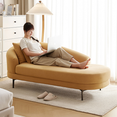 全友家居布艺沙发现代简约小户型客厅阳台休闲单人可躺沙发