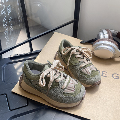 女童运动鞋春秋款2025新款儿童老爹鞋透气网面单网鞋女宝鞋子春夏