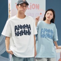 [2.5折价59元]唐狮夏季新款情侣装夏装短袖T恤男宽松in半袖女圆领衣服潮