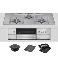 日本代购林内DELICIA75(液晶版 带汤锅 )燃气灶嵌入式天然气RHS72W38M13RNSTW铂金镜面25年新款