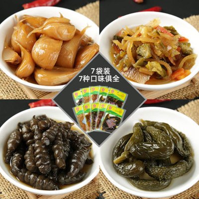 买六送一-三和四美酱菜香菜心120g袋装扬州特产酱菜下饭菜榨菜咸菜