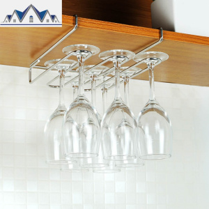 大号酒杯架 304不锈钢红酒杯架 免钉悬挂吊杯架 倒挂高脚杯架 三维工匠收纳层架