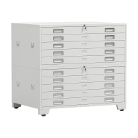 臻远 ZY-DTGA-5 工程图纸柜收纳柜 白色0号双节柜