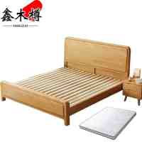 鑫木樽床+床头柜+床垫120*200*108cm套