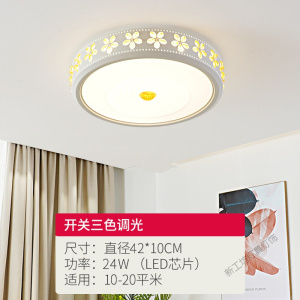 苏宁放心购 led吸顶灯圆形主卧室儿童房间灯家用温馨现代简约书房灯阳台灯具
