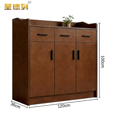 圣德列 茶水柜餐边柜红棕色-120cmCG3 120*36*100cm/台