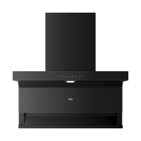 海尔一级能效顶侧双吸油烟机CXW-358-E900C71 25m³/min大吸力钢化玻璃面板触摸控制支持照明功能