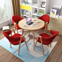 售楼处接待洽谈桌椅组合现代简约创意办公休闲阳台会客咖啡小圆桌