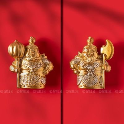 创意门神冰箱贴磁贴3d立体入户门装饰磁吸贴中国风