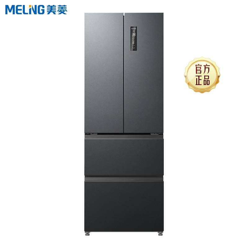 无忧嵌美菱400升超薄零嵌入式法式多门冰箱 60.1cm窄机身1级大容量电冰箱消费补贴自营BCD-400WP9CZX灰