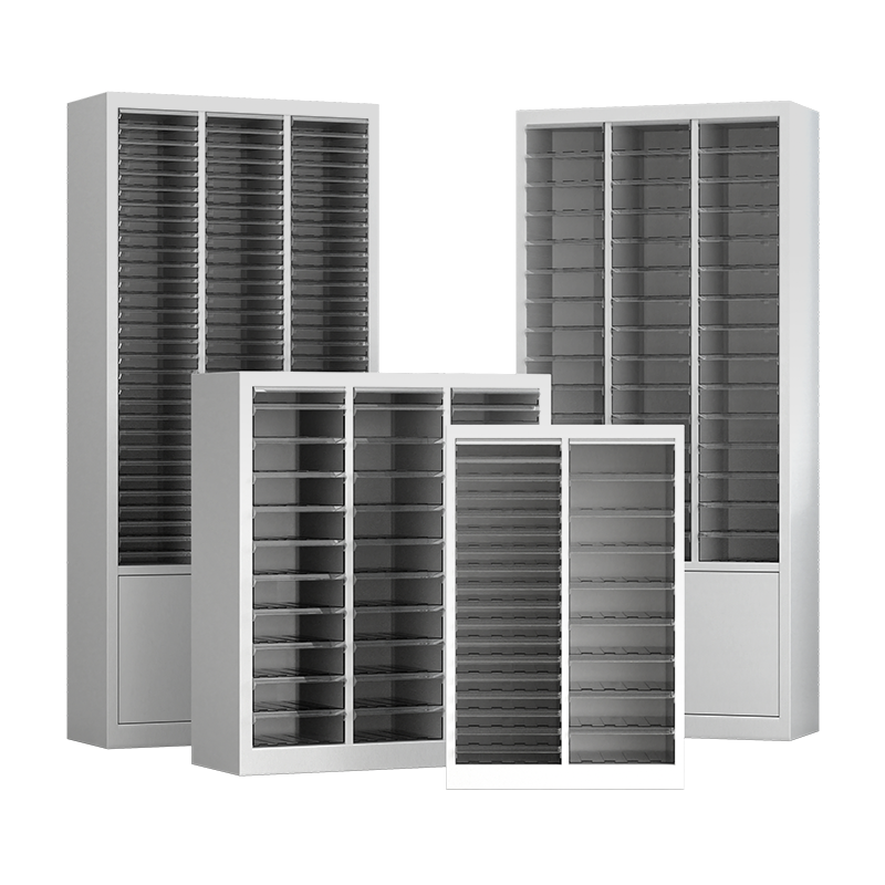 易企采 30抽铁皮文件柜办公室塑料抽屉式多层a4资料收纳柜合同凭证档案票据柜