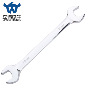 立伟铁牛镜面双开扳手16×18mm/把