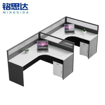 铭思达屏风工位F型双人位含柜套