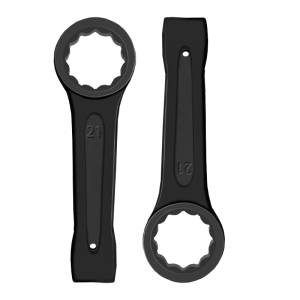 立伟铁牛敲击梅花扳手21mm/把